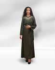 "Taybe" Dress - Maxi length in the color 'olive'