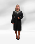 "Taybe" Dress - Midi length in the color 'Black'