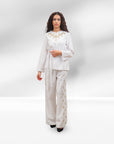'Taybe' Long sleeved shirt in the color 'white'