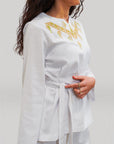 "Taybe" Dress - Midi length in the color 'white'