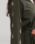 Rafah' Dress - Maxi length in the color 'Olive'