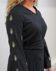 'Rafah' Dress - Midi length in the color 'Black'